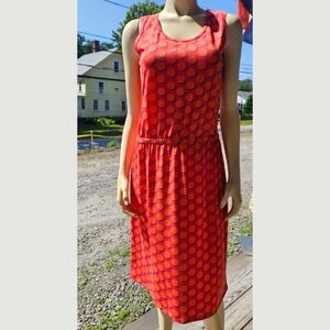 Lularoe Summer Dress, Sleeveless, Polkadots, Orange M, EUC ✔️
